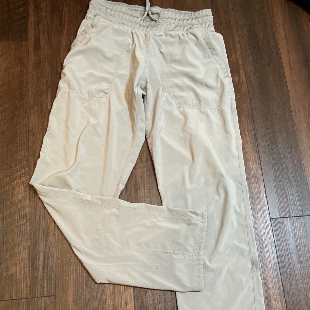 Free Fly Bamboo Lined Active Pull On Pants Gray Drawstring Pockets Size M Hiking